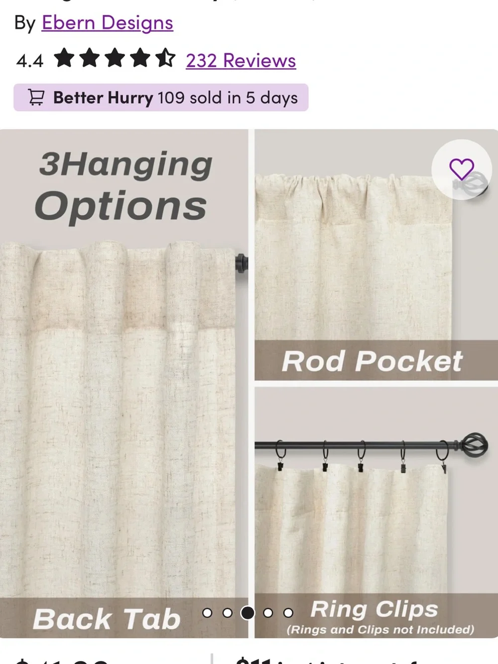 Wayfair 52x84 inch blackout curtains - three sets of two each